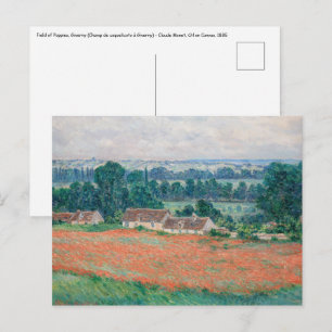 Claude Monet - Vallmofält, Giverny Vykort