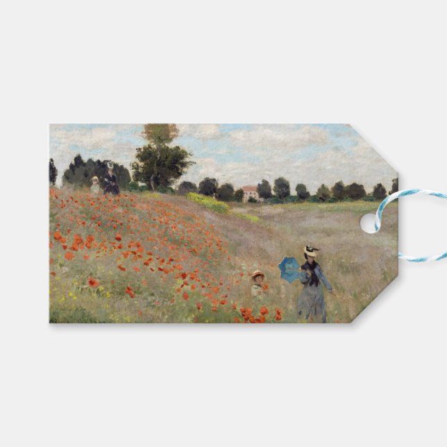 Claude Monet - Vallmofält Presentetikett (Framsidan (Horisontell))