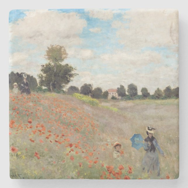Claude Monet - Vallmofält Stenunderlägg (Framsidan)