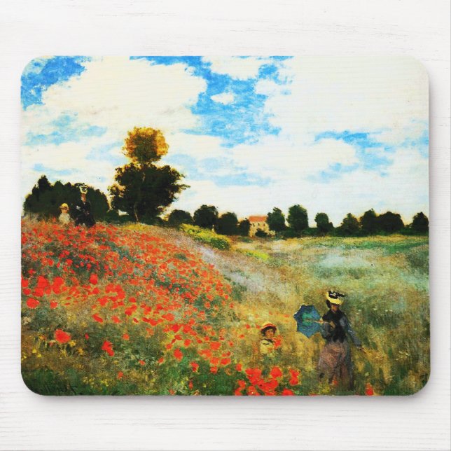 Claude Monet-Vallmor på Argenteuil Musmatta (Framsidan)