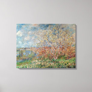 Claude Monet vår, 1880-82 Canvastryck