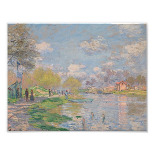 Claude Monet - Vår av Seine Fototryck (Framsidan)