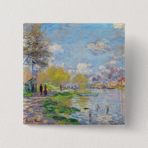Claude Monet - Vår av Seine Knapp