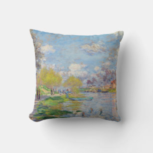 Claude Monet - Vår av Seine Kudde