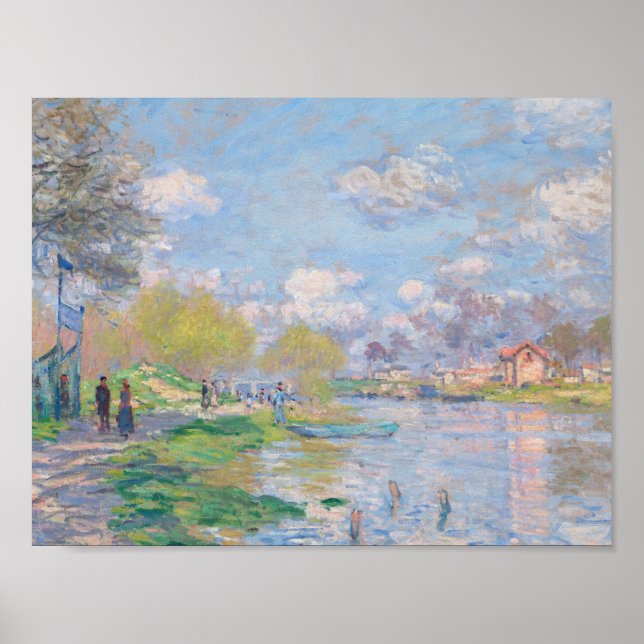 Claude Monet - Vår av Seine Poster (Framsidan)