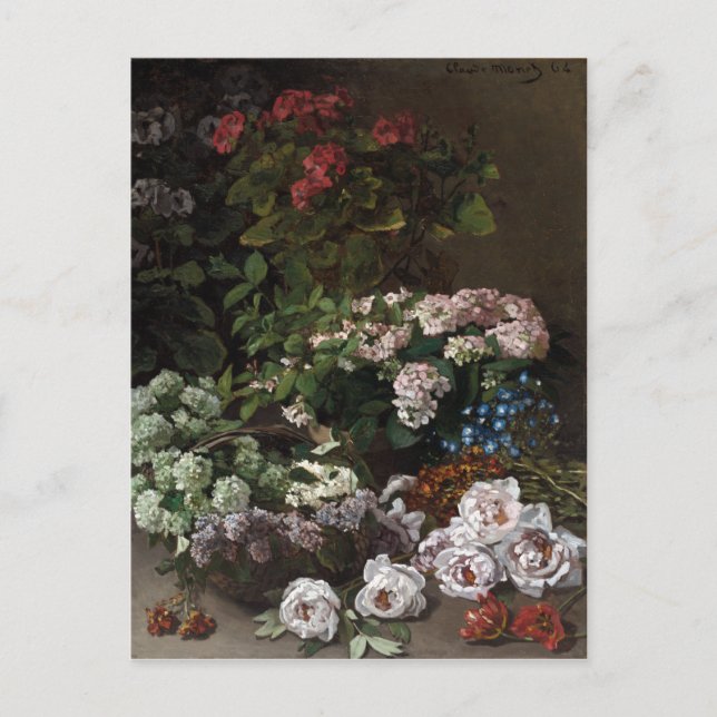 Claude Monet Vår blommor Vykort (Framsida)