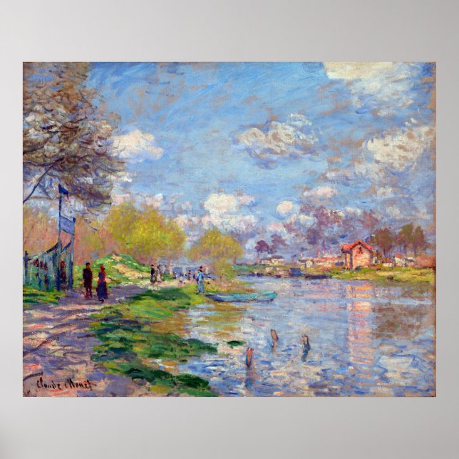 Claude Monet Vår från Seine Poster (Framsidan)