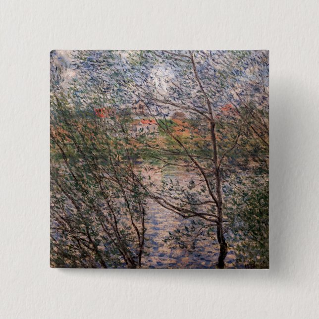 Claude Monet - Vår genom grenarna Knapp (Framsida)
