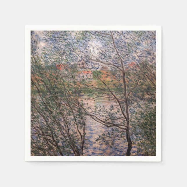 Claude Monet - Vår genom grenarna Pappersservett (Framsidan)