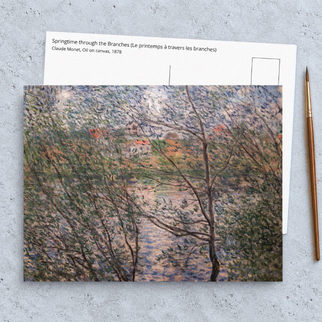 Claude Monet - Vår genom grenarna Vykort (Skapare uppladdad)