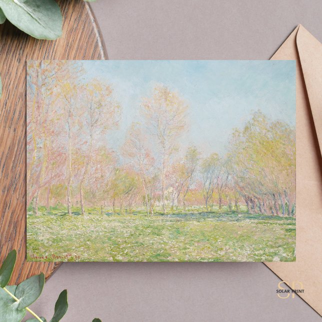 Claude Monet Vår in Giverny Painting Art Print Vykort (Skapare uppladdad)