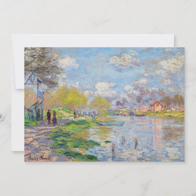 Claude Monet - Vår vid Seine Inbjudningar (Framsida)