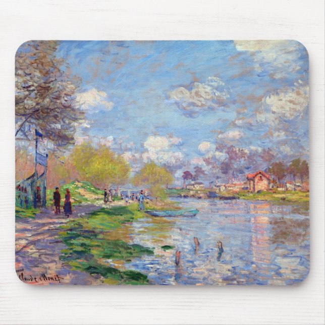 Claude Monet Vår vid Seine Musmatta (Framsidan)