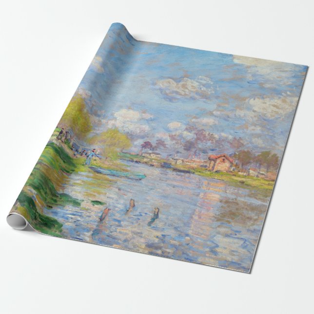 Claude Monet - Vår vid Seine Presentpapper (Utrullad)