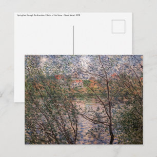 Claude Monet - Våren genom grenarna Vykort