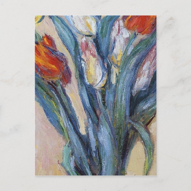 Claude Monet - Vas i Tulips Vykort (Framsida)