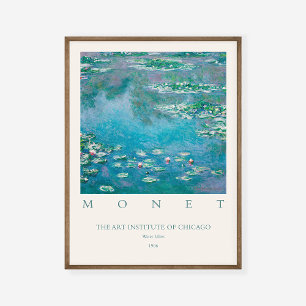 Claude Monet Vatten Lilies 1906 Art Exhibition Poster