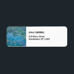 Claude Monet - Vatten Lilies 1906 Returadress Etikett<br><div class="desc">Vatten Lilies (Nympheas) - Claude Monet,  Oil on Canvas,  1906</div>