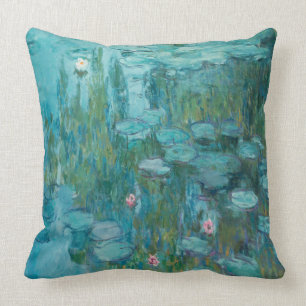 Claude Monet, Vatten Lilies, 1915, Aqua Blue Kudde