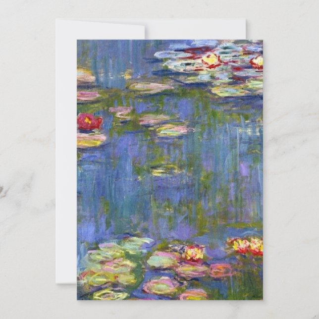 Claude Monet Vatten Lilies 1916 återställd Inbjudningar (Framsida)