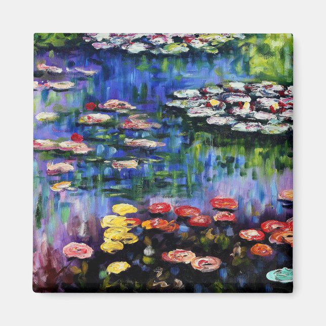 Claude Monet Vatten Lilies 1916 Fine Art Magnet (Framsidan)