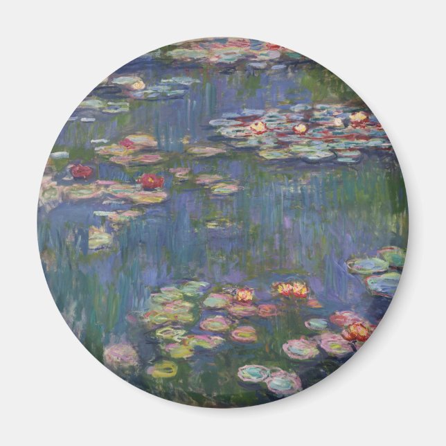 Claude Monet Vatten Lilies 1916 Fine Art Magnet (Framsidan)