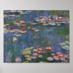 Claude Monet Vatten Lilies 1916 Fine Art Poster