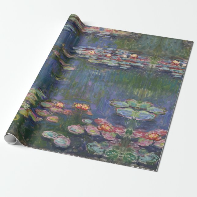 Claude Monet Vatten Lilies 1916 Fine Art Presentpapper (Utrullad)