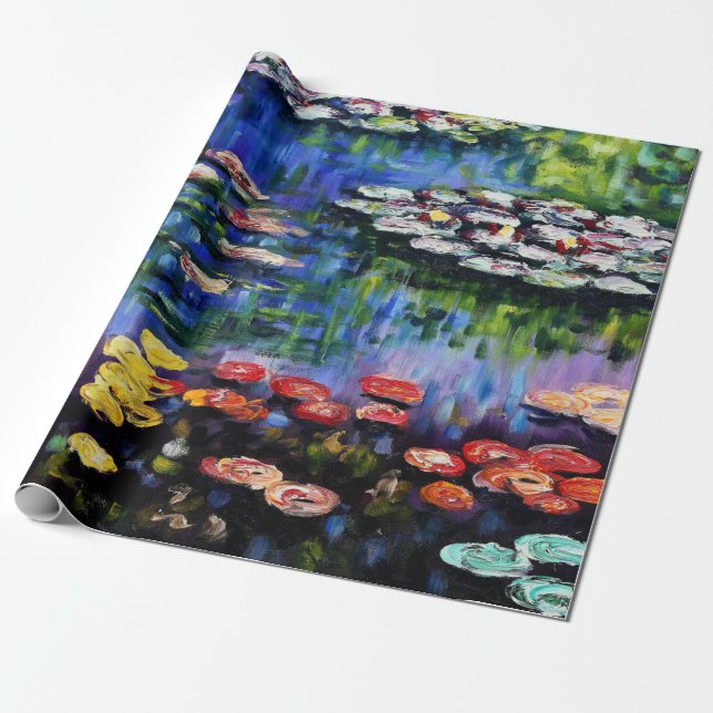 Claude Monet Vatten Lilies 1916 Fine Art Presentpapper (Utrullad)