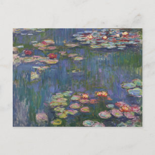 Claude Monet Vatten Lilies 1916 Fine Art Vykort