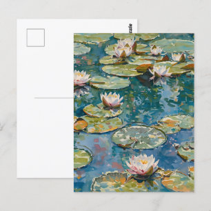 Claude Monet Vatten Lilies 1916 Fine Art Vykort