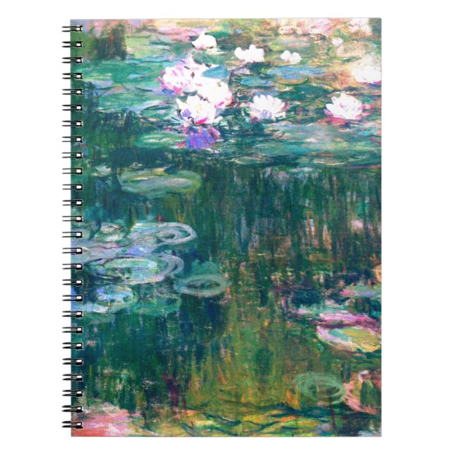 Claude Monet Vatten Lilies 1917 Anteckningsbok Med Spiral (Framsidan)