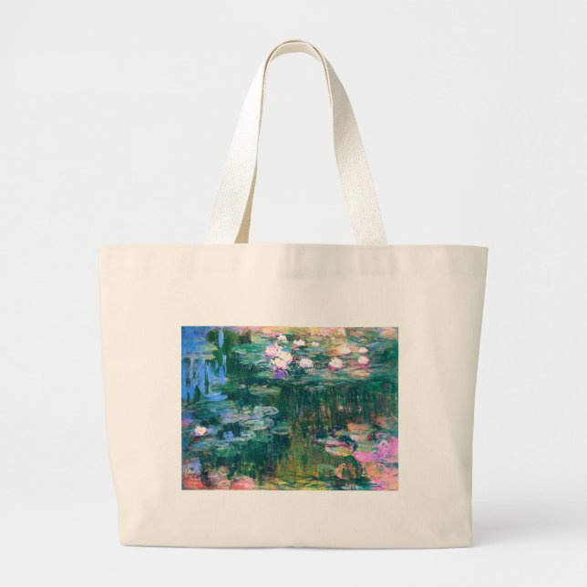 Claude Monet Vatten Lilies 1917 Jumbo Tygkasse (Framsidan)