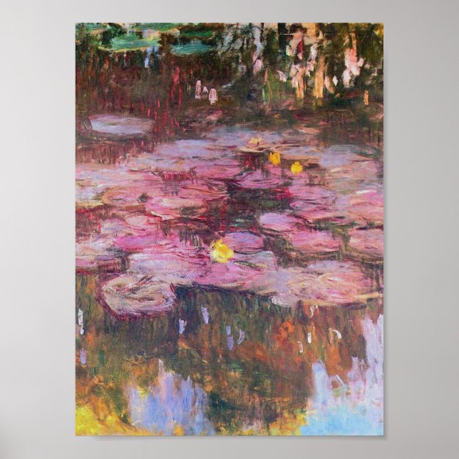 Claude Monet - Vatten Lilies 1917 Poster (Framsidan)