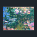 Claude Monet Vatten Lilies 1917 Vykort<br><div class="desc">Artist: Claude Monet Titel: Vatten Lillies År 1917</div>