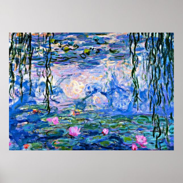 Claude Monet - Vatten Lilies, 1919 Poster (Framsidan)