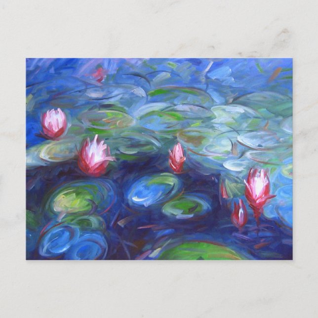 Claude Monet: Vatten Lilies 2 Vykort (Framsida)