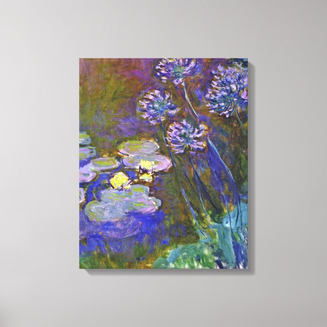 Claude Monet Vatten Lilies Agapanthus Canvastryck (Framsida)