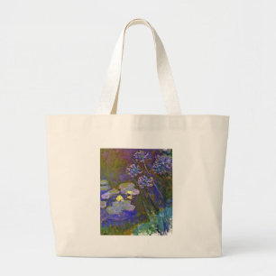 Claude Monet Vatten Lilies Agapanthus Jumbo Tygkasse
