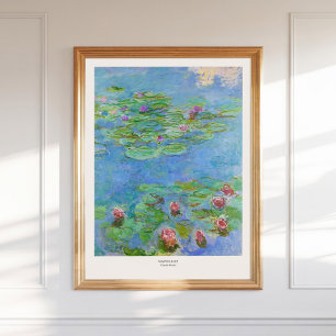 Claude Monet Vatten Lilies Art Print Vintage Decor Poster