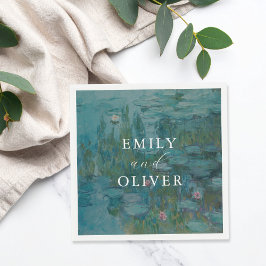 Claude Monet Vatten Lilies Bröllop Pappersservett