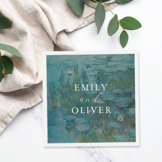 Claude Monet Vatten Lilies Bröllop Pappersservett (Skapare uppladdad)