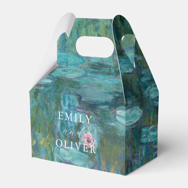 Claude Monet Vatten Lilies Bröllop Presentaskar (Framsidan Sidan)