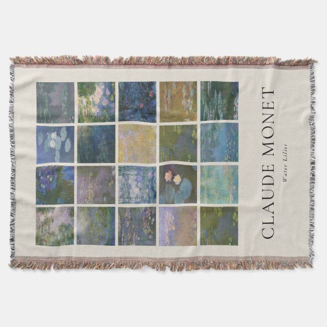 Claude Monet Vatten Lilies Filt (Framsidan)