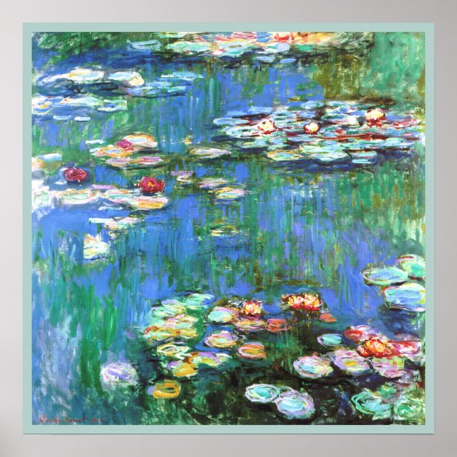 Claude Monet Vatten Lilies Fine Art Poster (Framsidan)