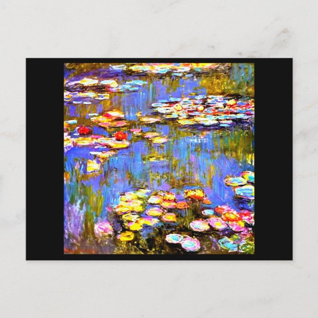 Claude Monet Vatten Lilies, Fine Art, Vykort (Framsida)