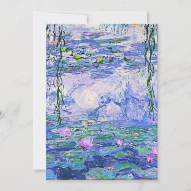 Claude Monet Vatten Lilies Fransk Impressionist Ar (Framsida)