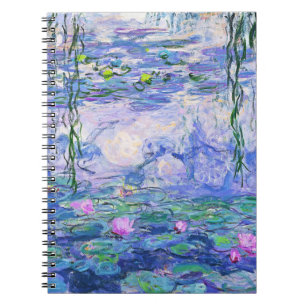Claude Monet Vatten Lilies Fransk Impressionist Ar Anteckningsbok