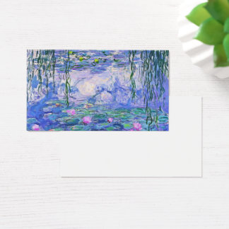 Claude Monet Vatten Lilies Fransk Impressionist Ar Visitkort