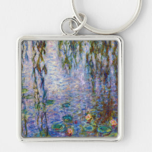 Claude Monet - Vatten Lilies Fyrkantig Silverfärgad Nyckelring